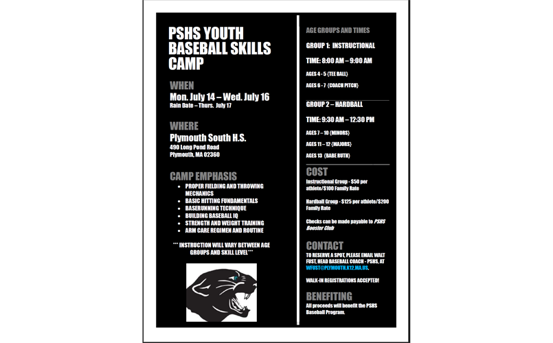PSHS Youth Baseball Skills Camp