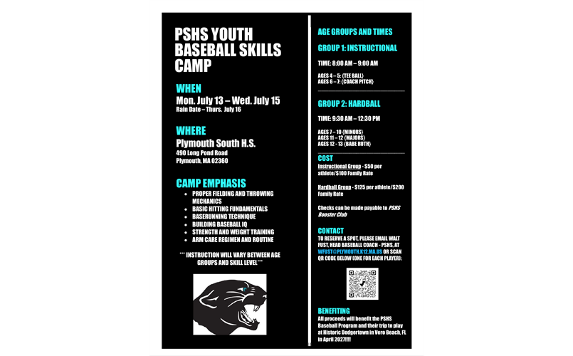 PSHS Youth Baseball Skills Camp